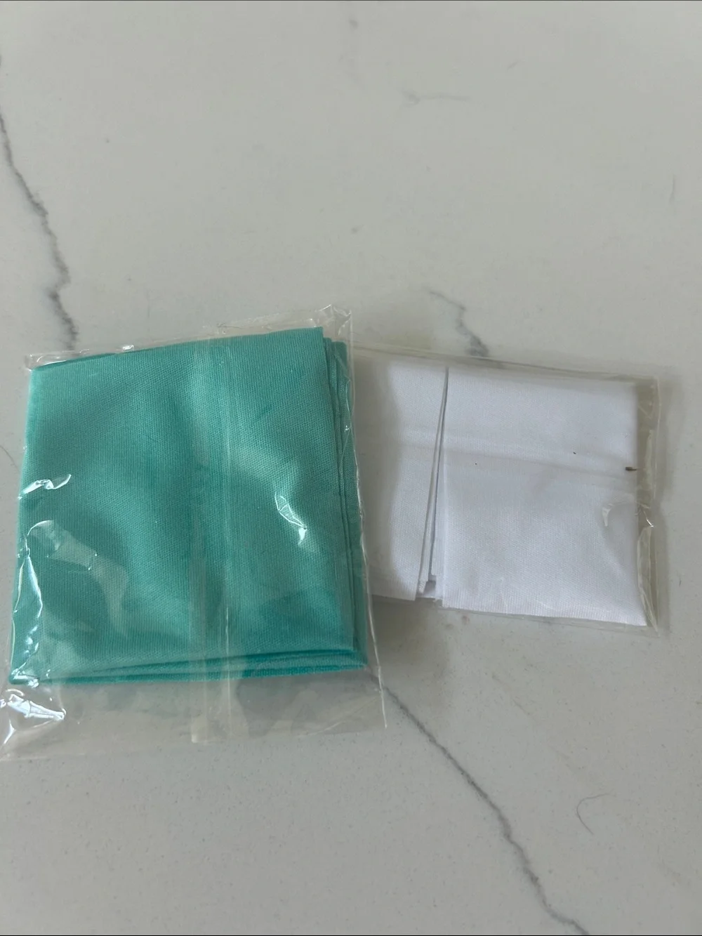 Tiffany & Co. and Chanel White and Turquoise Microfiber Sunglasses Cloths